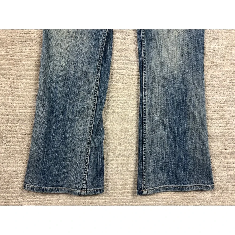 Maurices Jeans Women 7/8 Short Blue Taylor Boot Medium Wash Mid‎ Rise Bootcut
